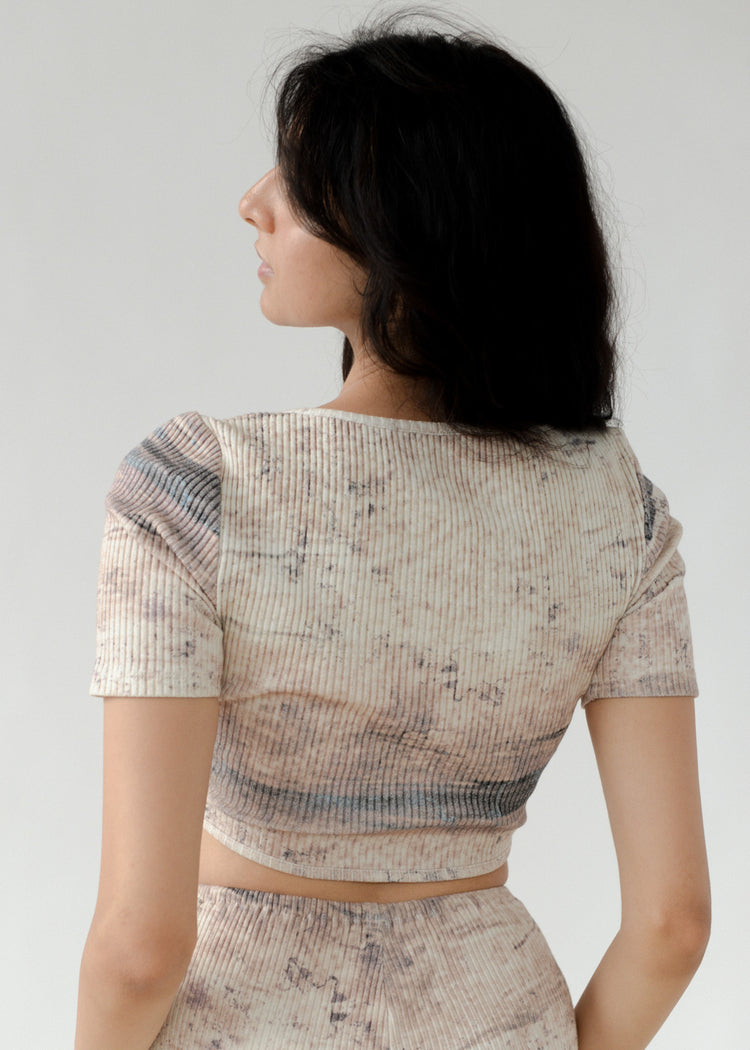 LUZ TOP IN TEXTURAL PAINTING PRINT